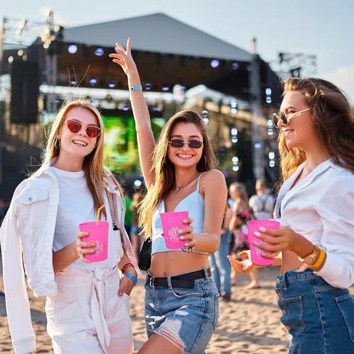 Miniatura 6 de Tioncy 50 vasos de plástico de 16 onzas para fiesta de discoteca para despedida de soltera, vasos reutilizables a granel de los años 70, 80, 90