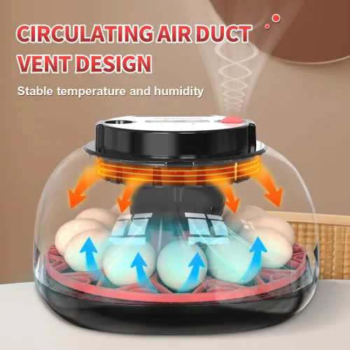 Miniatura 5 de incubadoras para incubar huevos,12 Incubadora de huevos,Incubadora de huevos con giro automático de huevos y control de humedad,Incubadora