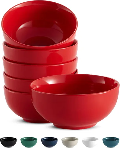 Miniatura 9 de KooK Tazones de sopa, cuenco para cereales, cerámica, cuencos para cocina, microondas, lavavajillas y congelador, platos de porcelana para pasta