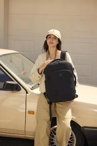Miniatura 8 de LOVEVOOK Mochila de viaje para computadora portátil para mujer, aprobada por aerolíneas, bolsa de artículos personales, 3 unidades, Negro, Mochilas