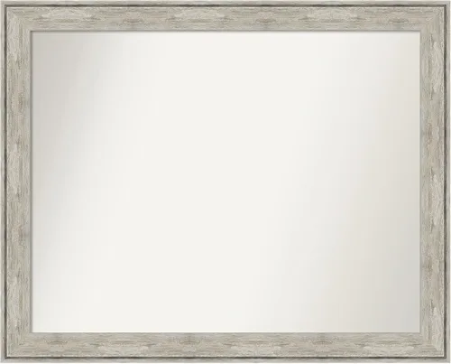 Miniatura 191 de Amanti Art Espejo de baño plateado para sobre fregadero, 28 x 47 pulgadas, espejo rectangular de plata imperial, marco de madera tradicional de gran