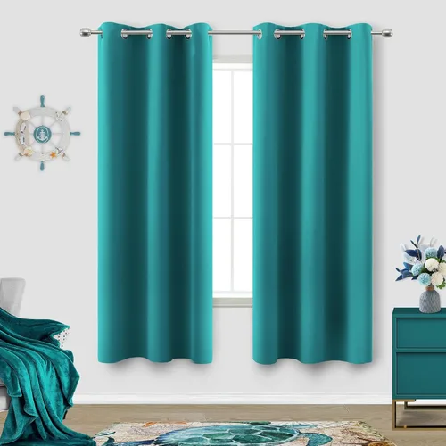 Miniatura 70 de Cortinas opacas de 72 pulgadas extra anchas para dormitorio, puerta corrediza de vidrio y patio, 2 paneles con ojales para oscurecer ventana grande