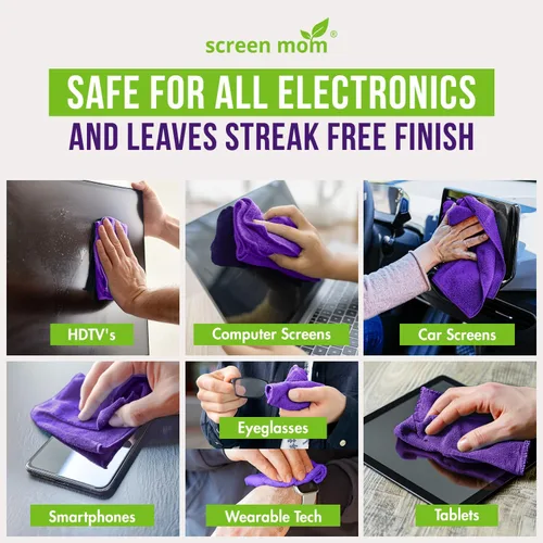 Miniatura 3 de Screen Mom Kit de limpieza de pantalla para TV LED y LCD, monitor de computadora, teléfono, computadora portátil y pantallas de iPad, incluye