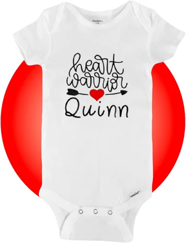 Miniatura 7 de Regalos de guerrero del corazón - Body personalizado 100% algodón - Talla unisex - Negro o blanco disponible - Ropa de bebé CHD