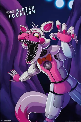 Miniatura 18 de Trends International Five Nights at Freddy's: Sister Location - Póster de pared Funtime Foxy, 14.725 x 22.375 pulgadas, versión enmarcada de madera
