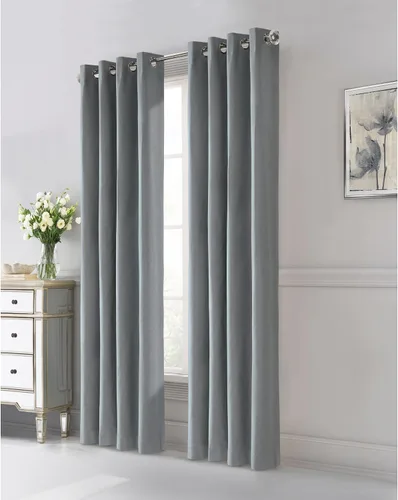 Miniatura 7 de Loft Living Elba Total Blackout - Panel de cortina texturizada, 52 x 84 pulgadas, color carbón