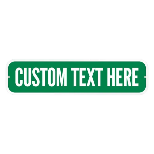 Miniatura 11 de SmartSign Letrero de calle azul personalizado, 4 x 18 pulgadas, aluminio, opción reflectante, personaliza tu propio letrero de calle, letrero