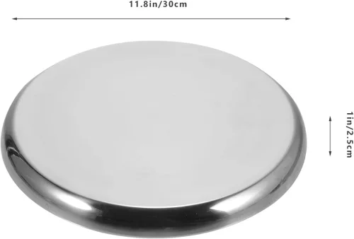 Miniatura 3 de DOITOOL Taburete de bar de acero inoxidable de repuesto de asiento redondo de 11.7 pulgadas - Silla superior para taburetes de metal