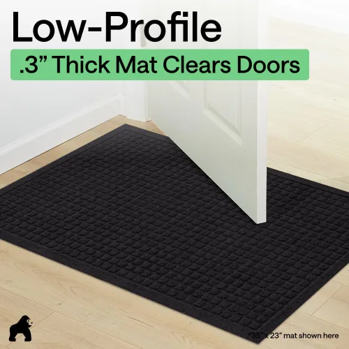 Miniatura 8 de GORILLA GRIP® HydroABSORB - Tapete ultra absorbente para puerta de entrada exterior, 47 x 35 pulgadas, atrapa la suciedad y la humedad, tapete