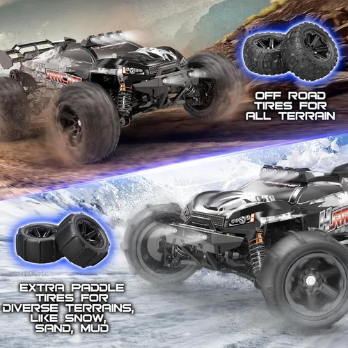 Miniatura 3 de X-TMAGA Vehículos RC Todo Terreno a Escala 1:14 para Adultos y Niños (HS14323), Máxima Velocidad de 40+ KPH, Camión RC Todo Terreno 4WD para Nieve