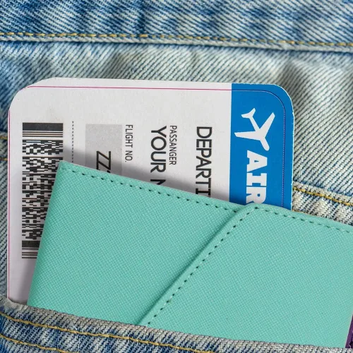 Miniatura 7 de Billetera de viaje multiusos, con bloqueo RFID, soporte para pasaporte, organizador de documentos, funda para pasaporte, tarjeta de crédito, Verde