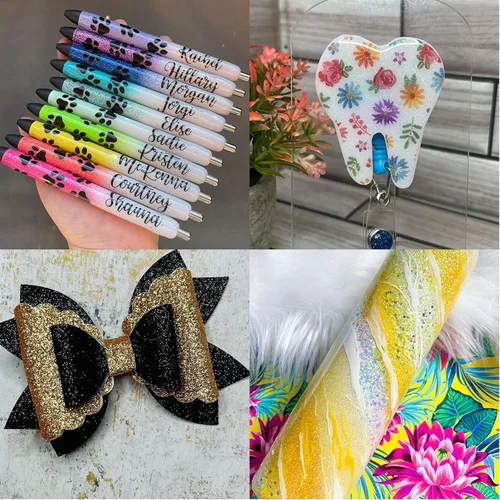 Miniatura 5 de Juego de purpurina fina holográfica, varios colores surtidos de 20 colores para artes y manualidades, lentejuelas en polvo con purpurina ultra fina