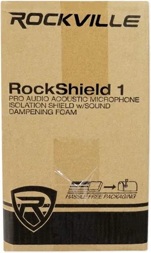 Miniatura 9 de Rockville RockShield 1 Escudo de aislamiento de micrófono de estudio de 3 paneles, espuma amortiguadora de sonido, accesorio de micrófono