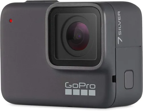 GoPro HERO7 - Cámara de acción digital impermeable plateada con pantalla táctil 4K HD Video 10MP fotos (renovada)