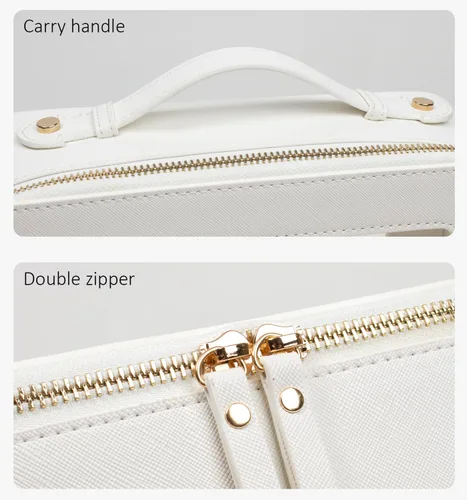 Miniatura 6 de LETGO Bolsas de Maquillaje Transparentes, Bolsa de Aseo Aprobada por la TSA con Cierre, Organizador de Maquillaje Transparente de Gran Capacidad