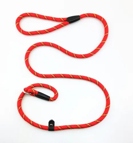 Miniatura 2 de yueton Correa de nailon para perro mascota Correa ajustable Loop Slip Lead (rojo)