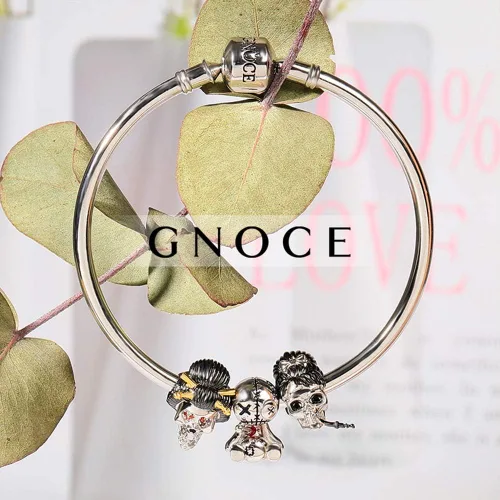 Miniatura 4 de GNOCE Dije de muñeca Voodoo de plata de ley 925 con dije de cuentas para mujer pulseracollar regalos de Halloween para niñas esposa hija Plata