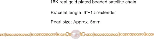 Miniatura 2 de DeScount - Pulsera de cadena de elegante oro para mujer, pulseras de cadena individual o en capas, con eslabón de dije de corazón, karma, triángulo