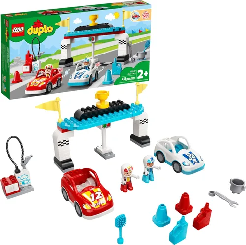 Miniatura 7 de LEGO DUPLO Town Race Cars 10947 - Juguete de construcción de carreras de coches; juego imaginativo y de desarrollo para niños pequeños y niños