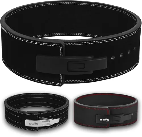 DEFY – Cinturón de palanca de levantamiento de pesas, cinturón de gimnasio Strongman de 4 pulgadas de ancho para hombres y mujeres, cinturón de