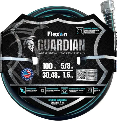 Miniatura 6 de Flexon Guardian - Manguera de jardín resistente a las torceduras de 5/8 pulgadas x 50 pies con tecnología TangleGuard, duradera, flexible, sin