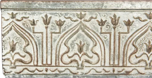 Miniatura 7 de Creative Co-Op Estante decorativo de pared de metal blanco y gris, zinc