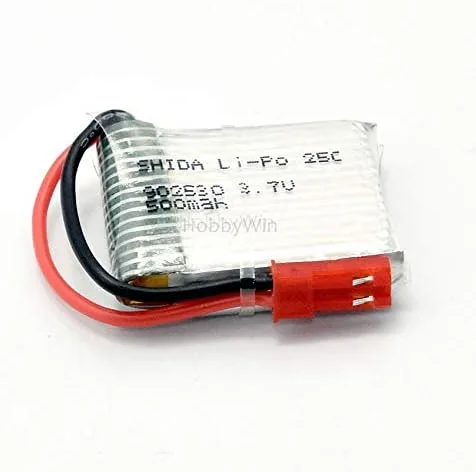 Miniatura 4 de 3.7 V 1S 500 mAh 25C LiPO batería JST enchufe para mini tamaño FPV Drone RC Quadcopter modelo avión