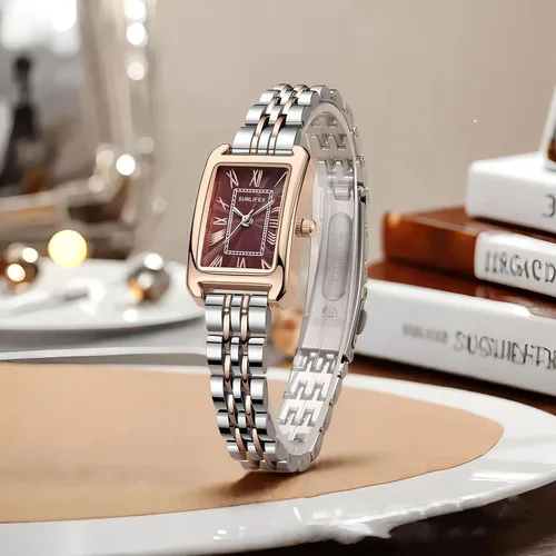 Miniatura 2 de Watches for Women Vintage Bracelet Roman Dial Rectangular Case Silver Watch Waterproof