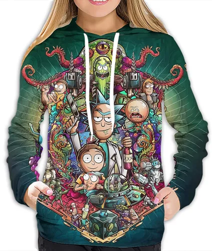 Miniatura 4 de Sudadera con capucha casual de manga larga con estampado de dibujos animados para hombre y mujer