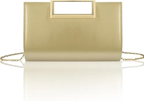 Miniatura 13 de Gets Bolso de mano para mujer, de piel sintética, bolso de noche para formal, boda, fiesta, bolso cruzado pequeño con cadena