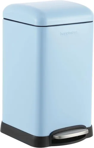 happimess HPM1012H Betty Retro Mini - Cesta de basura con apertura mediante pedal de 3.2 galones, resistente a las huellas dactilares, moderna y