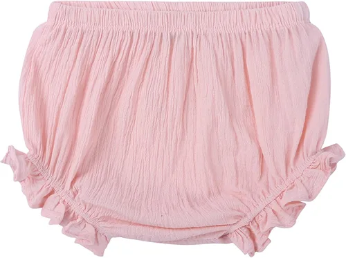 Miniatura 15 de UTTPLL Bloomers para bebés niñas y niños pequeños con volantes para pañales recién nacidos, algodón y lino, lindos pantalones cortos sueltos harén