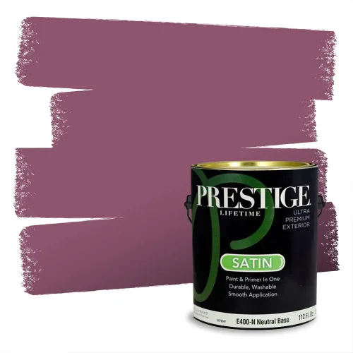Miniatura 45 de Prestige Paints Pintura exterior e imprimación en uno, 1 galón, plano, coincidencia comparable de Valspar* Amber Rose*