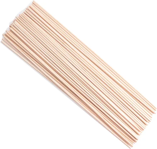 Miniatura 6 de 60 varillas de madera de 4 pulgadas de madera natural sin terminar para proyectos de manualidades, decoración del hogar, decoración del hogar
