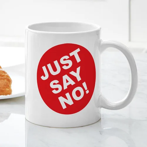 Miniatura 3 de CafePress Just Say No! Taza de café de cerámica de 11 oz (11.0 fl oz)