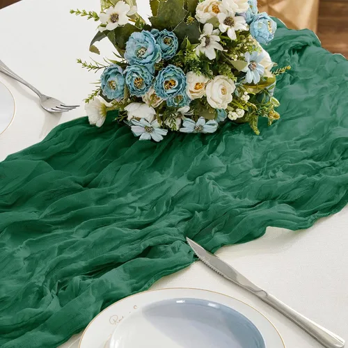 Miniatura 17 de BALCONY & FALCON Camino de mesa con borlas, lavable a máquina, caminos de mesa decorativos de lujo para el hogar para comedor, fiestas, banquetes