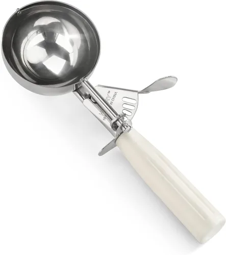 Miniatura 12 de New Star Foodservice 34905 cuchara de presión para pulgar de grado comercial/cuchara para helado, acero inoxidable 18/8, 0.875 oz, tamaño 40, púrpura