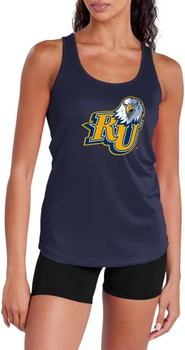 Miniatura 89 de Camiseta deportiva sin mangas oficial de NCAA Collegiate para mujer, con espalda cruzada, colección con logotipo primario