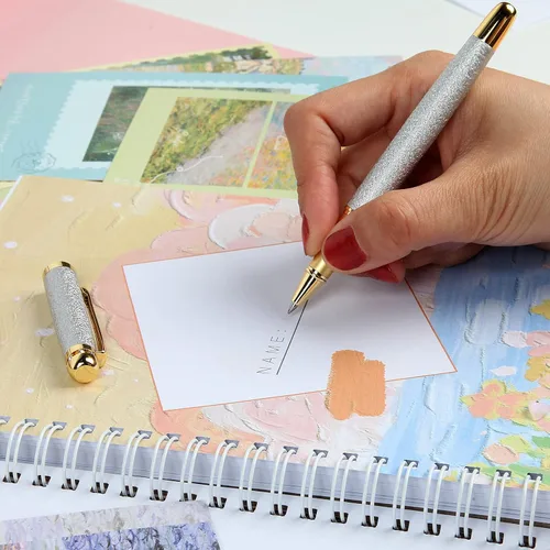 Miniatura 6 de Bolígrafos de tinta líquida Rollerball, el mejor set de regalo de bolígrafo de bola de lujo para hombres y mujeres, bolígrafo recargable de tinta