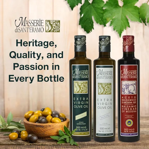 Miniatura 6 de Delicado aceite de oliva virgen extra italiano prensado en frío, aceite de oliva ligero para cocinar y freír, importado de Italia, 8.45 onzas