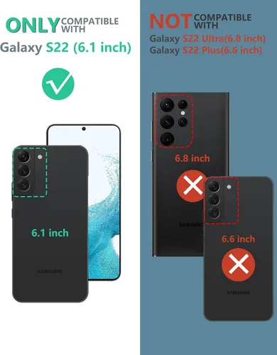 Miniatura 2 de FNTCASE Funda Protectora para Samsung Galaxy S22: Protección de Grado Militar Resistente Funda Anti-Caídas con Funda de Clip para Cinturón y Soporte
