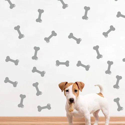 Miniatura 5 de Juego de 40 calcomanías de pared de huesos para decoración de espacio de perro, calcomanías de pared de hueso de perro, casa de cachorro, hogar