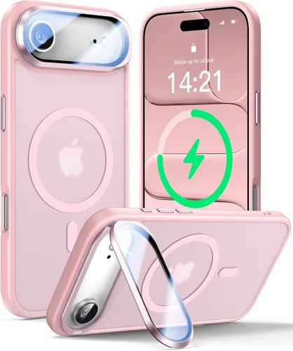 Miniatura 32 de VOFATA - Funda magnética para iPhone 17 Pro Max, cubierta para cámara con soporte, protección completa para la cámara, compatible con MagSafe