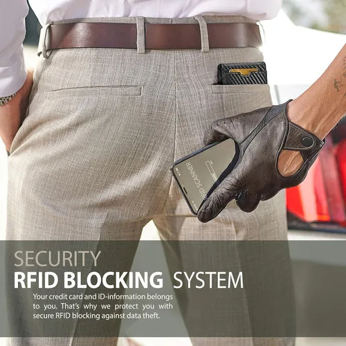 Miniatura 5 de Cartera con clip para dinero con compartimento para monedas bloque RFID de Nueva York minimalista mini billetera delgada plegable para hombres