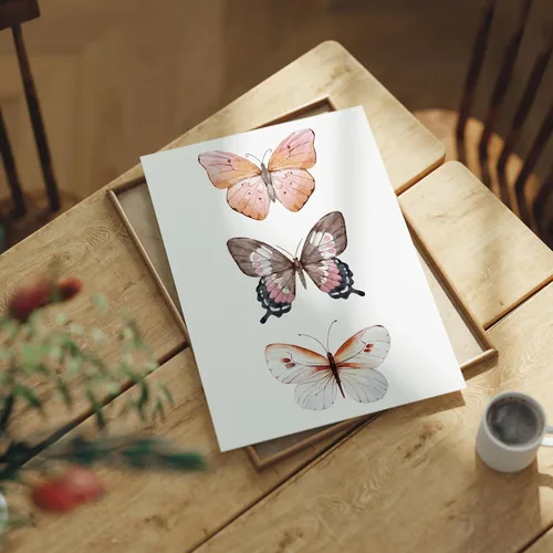Miniatura 4 de Arte de pared de mariposas - Decoración de mariposas rosadas - Impresión artística de acuarela - 11 x 14 - Póster sin marco