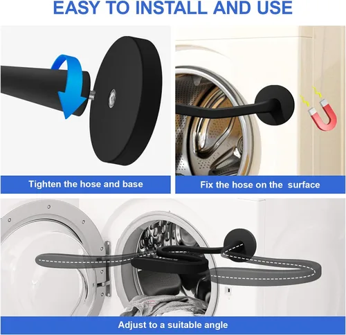 Miniatura 4 de Accesorio de puerta de lavadora de carga frontal mejorado, accesorio para puerta de lavadora Stable Washer Door Prop Magnetic, Keep Washer Door