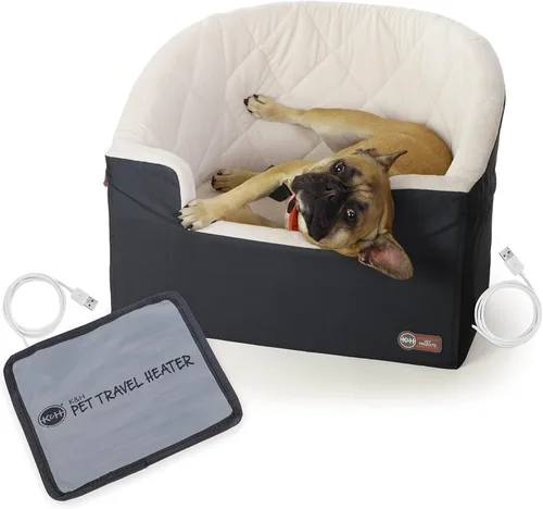 Miniatura 12 de K&H Pet Products Asiento elevador de cubo para perro, cinturón de seguridad seguro, 2 correas de seguridad, fundas lavables, asientos elevadores