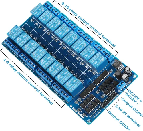 Miniatura 4 de SainSmart Placa de módulo de relé de 16 canales de 12 V para Arduino DSP AVR PIC ARM
