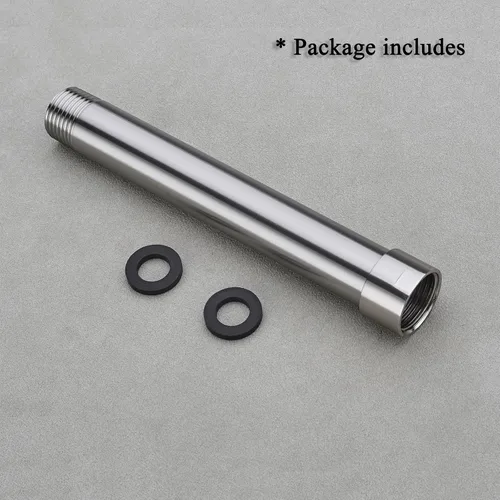 Miniatura 6 de Extensión de brazo de ducha de níquel cepillado, brazo extensor de 1/2 pulgada para cabezal de ducha de lluvia de 4 pulgadas