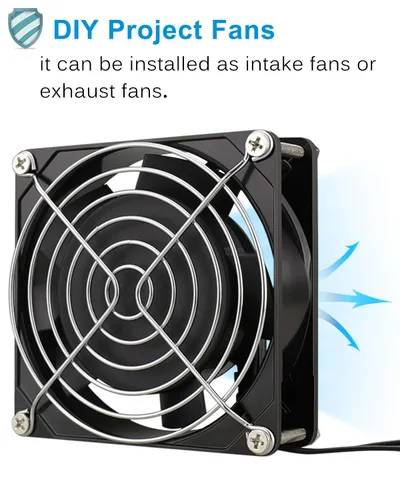 Miniatura 5 de GDSTIME Ventilador Axial de 90mm, 110V 120V CA, 92 mm x 92 mm x 25 mm, de rodamiento de bolas doble con cable de alimentación para proyectos